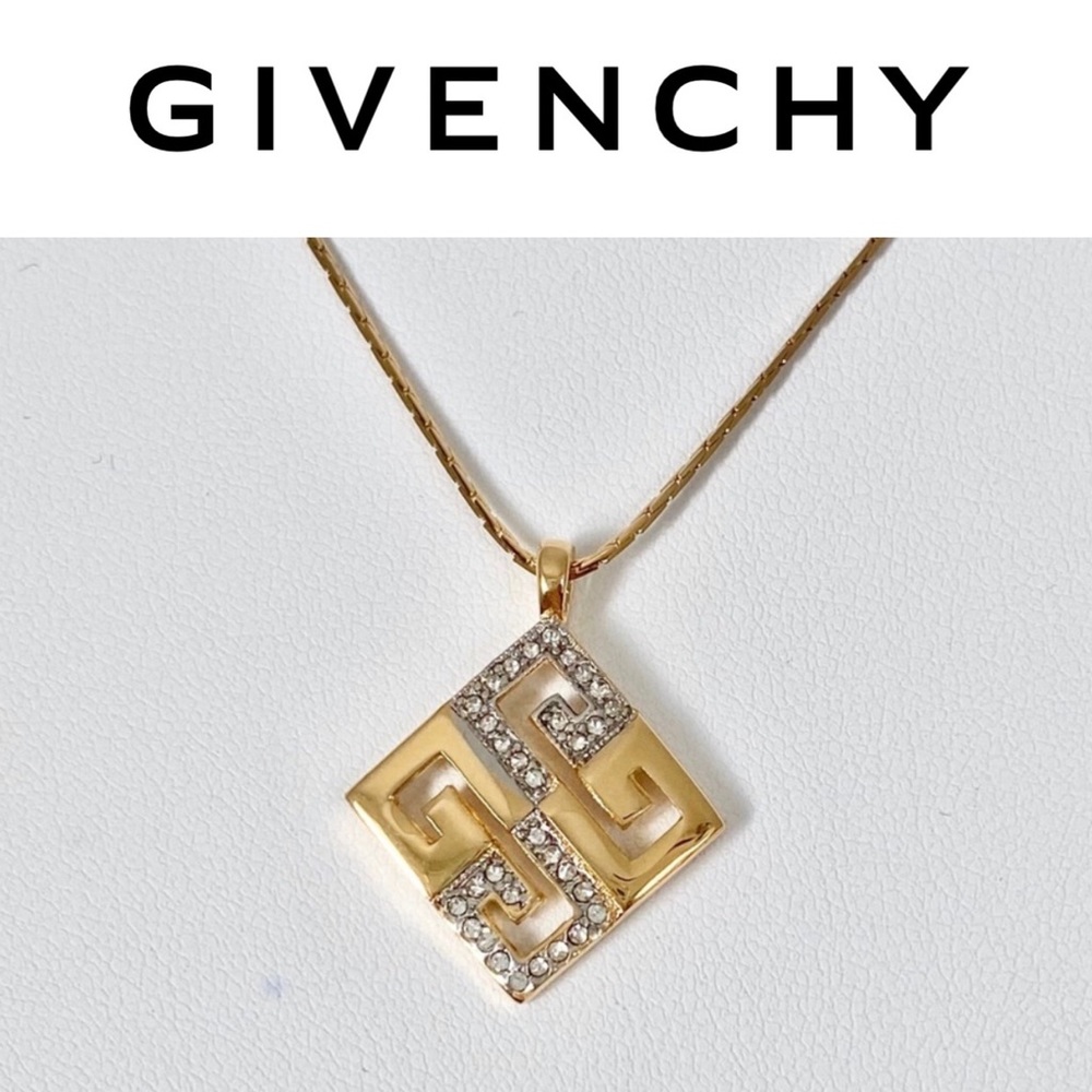 NEW Vintage Givenchy crystal G necklace